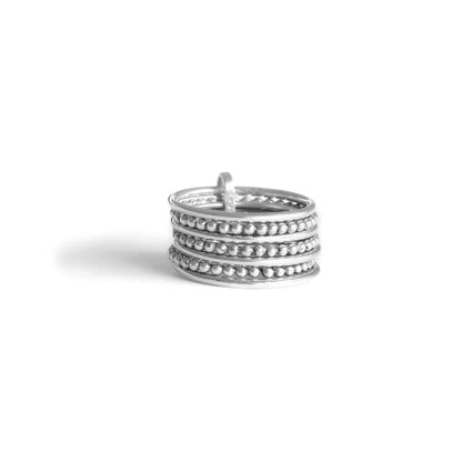 Bague Semainier Lignes et Perles