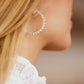 creoles trois perles argent