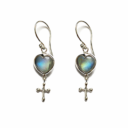 Pendants Cœur et Croix Labradorite