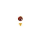 Chloé Garnet Studs and 3 Pearl Earrings