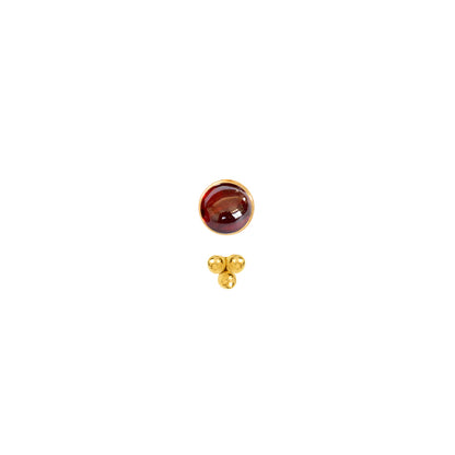 Chloé Garnet Studs and 3 Pearl Earrings