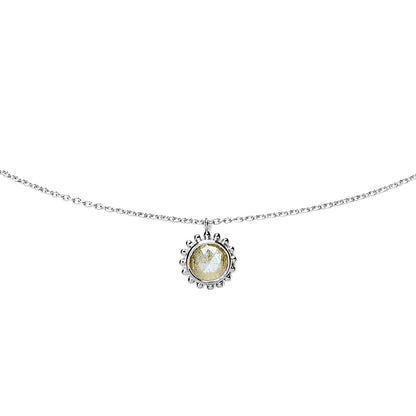 Collier Argent Pierre et Soleil Agnes de Verneuil