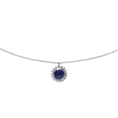 Collier Argent Pierre et Soleil Agnes de Verneuil