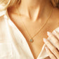 Collier en Vermeil Grand Soleil et Pierre