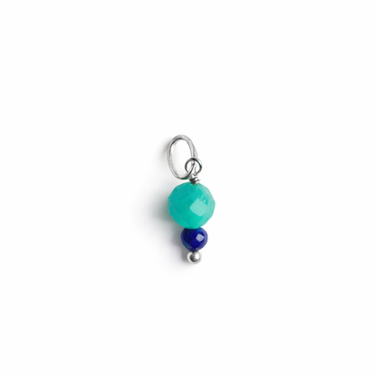 Mini Pendentif Amazonite & Lapis-Lazuli